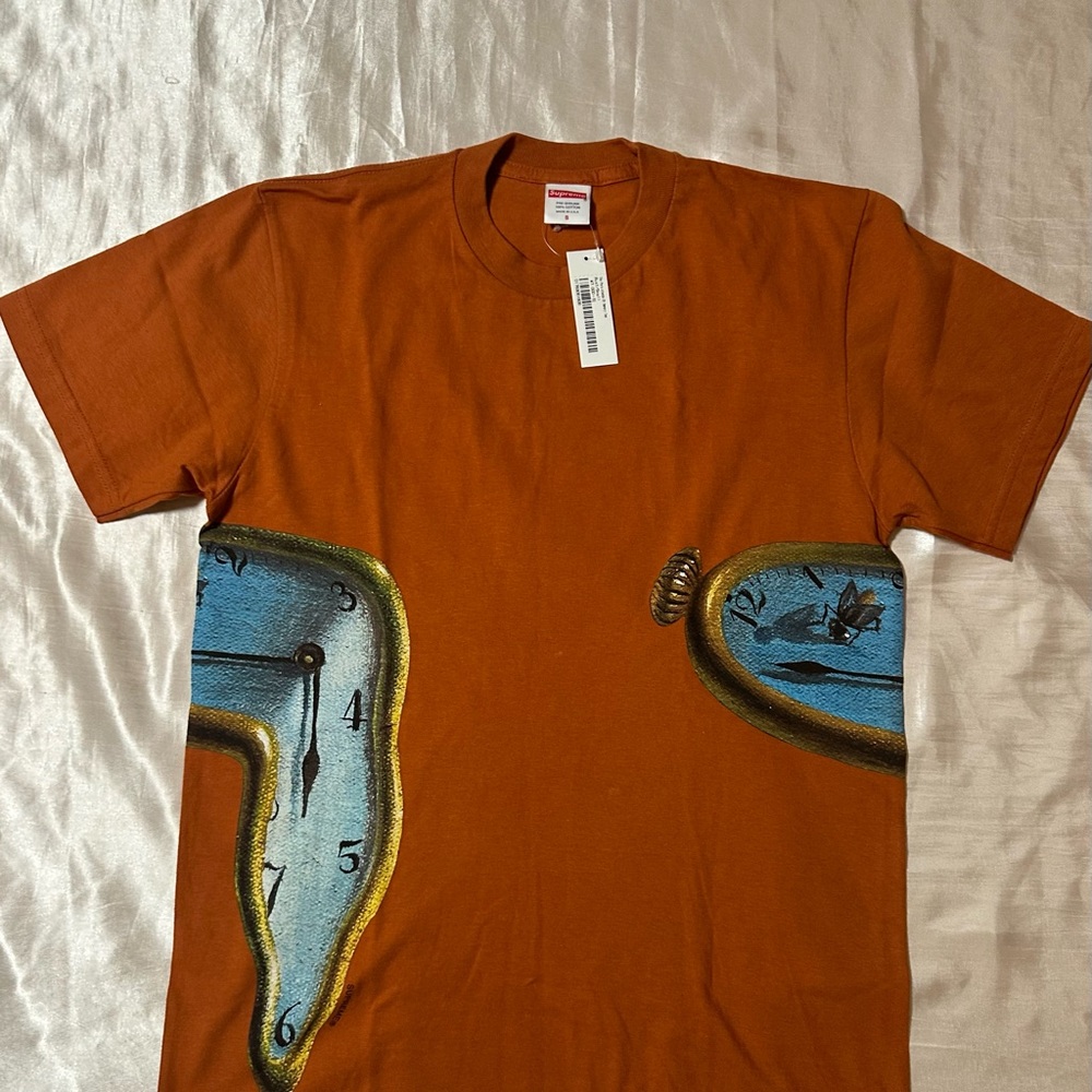 Supreme Rust color Tee  BNWT, “The Persistence of Memory”